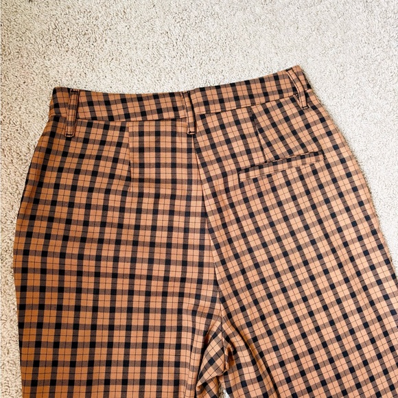 SOLD nwt h&m brown plaid houndstooth pants - Picture 7 of 13